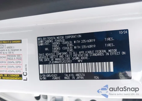 2025 Lexus Rx 350 Premium z USA, uszkodzony, nr VIN JTJCHMAA9S2022801